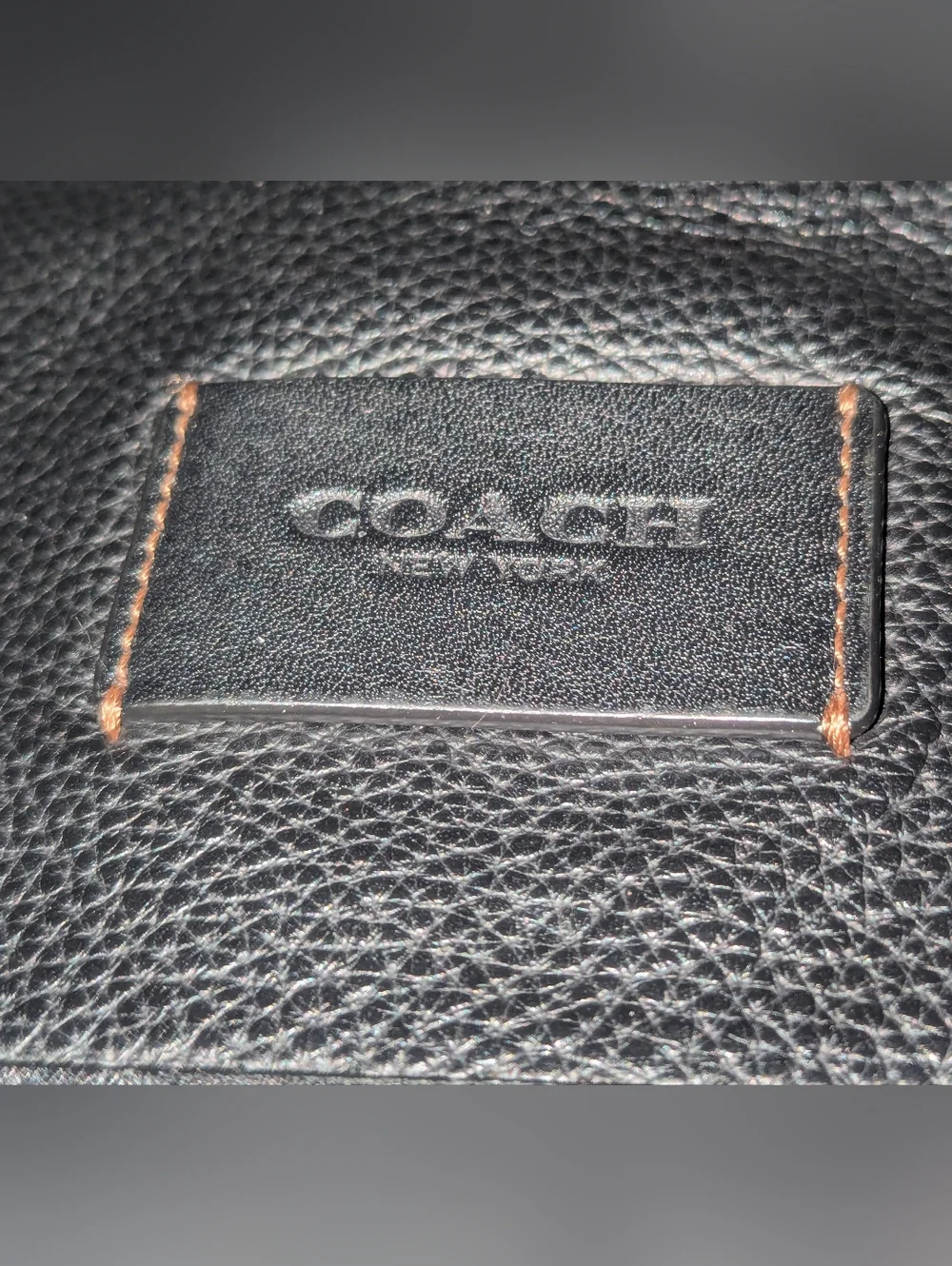 Coach Sprint Map Bag 25 Black Leather & Brown Signature Messenger Bag